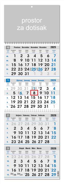 KALENDARI-2026 4-DJELNI PLAVO-SIVI